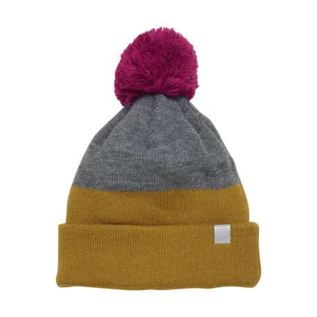 Chlapčenská zimná čiapka COLOR KIDS Hat beanie, colorblock, dried tobacco