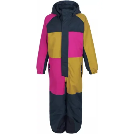 Dievčenský zimný overal COLOR KIDS Coverall colorblock, AF 10.000, festival fuchsia