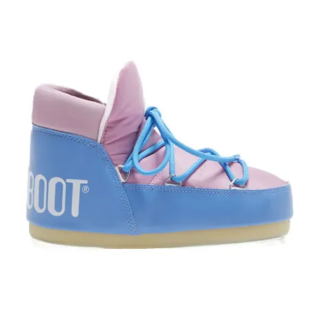 Dámske členkové zimné topánky MOON BOOT PUMPS BI-COLOR, 004 alaskan blue pink