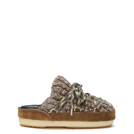Dámske nízke zimné topánky MOON BOOT MULES WOOL, 001 sigaro