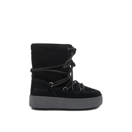 Dievčenské členkové zimné topánky MOON BOOT JTRACK SUEDE, 003 black