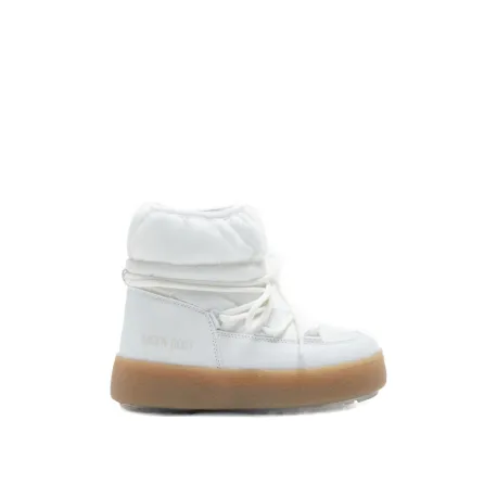 Dievčenské členkové zimné topánky MOON BOOT JTRACK LOW NYLON WP, 002 white