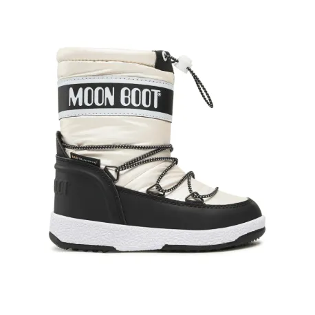 Chlapčenské vysoké zimné topánky MOON BOOT JR BOY SPORT, 002 black white