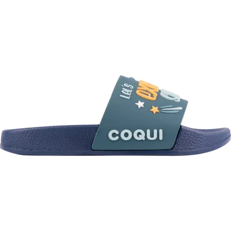 Chlapčenské šlapky (plážová obuv) COQUI Ruki navy niagara blue space