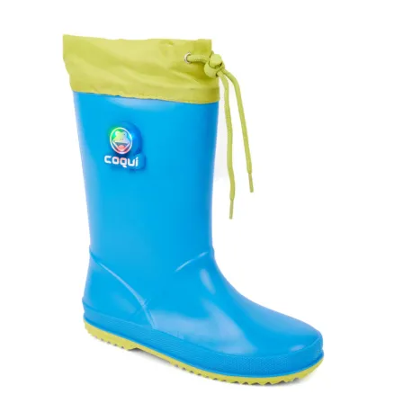 Chlapčenské gumáky COQUI Rainy Collar sea blue citrus flash