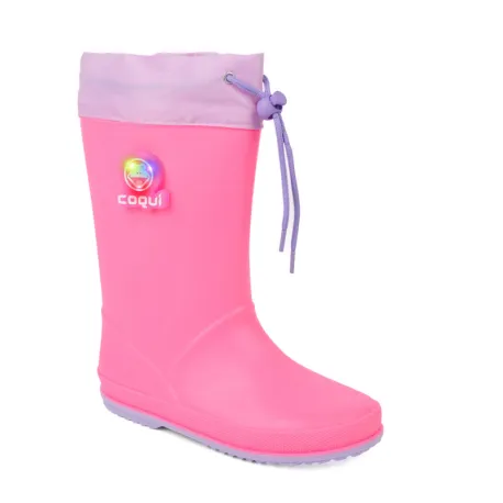 Dievčenské gumáky COQUI Rainy Collar light fuchsia light lila flash