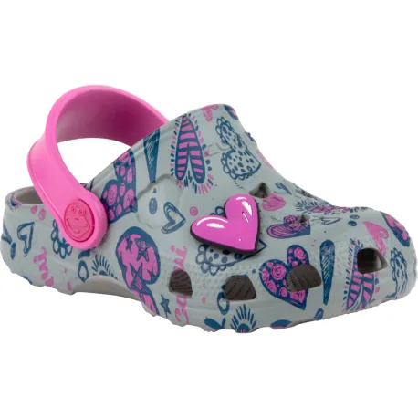 Dievčenské kroksy (rekreačná obuv) COQUI Little Frog + Amulet grey fuchsia