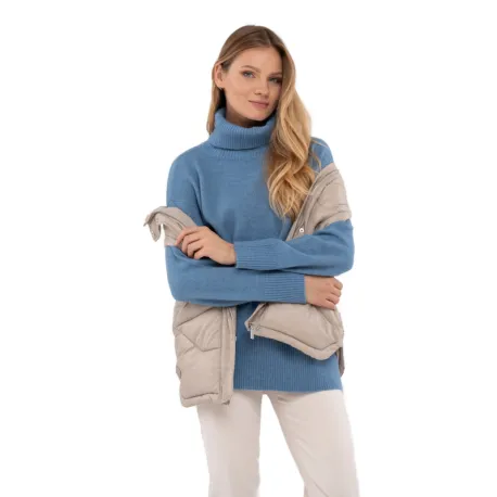 Dámsky sveter VOLCANO S-HEBE-601M-BLUE MEL