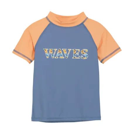 Detské tričko na kúpanie COLOR KIDS T-shirt W. Print-7450-Coronet Blue