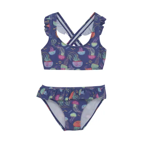 Dievčenské plavky COLOR KIDS Bikini W. Short Skirt, AOP-6149-Marlin