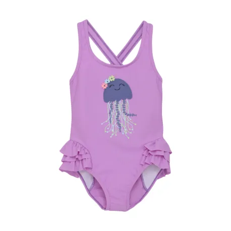 Dievčenské plavky COLOR KIDS Swimsuit W. Application 6820-Iris Orchid