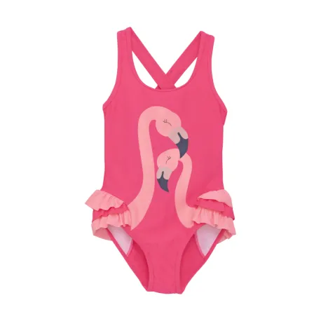 Dievčenské plavky COLOR KIDS Swimsuit W. Application 5170-Knockout Pink