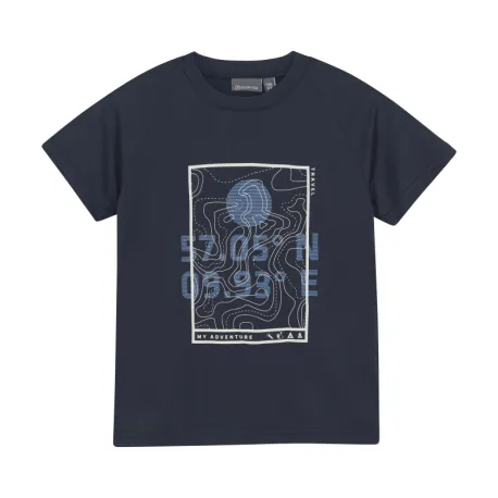 Chlapčenské tričko s krátkym rukávom COLOR KIDS Boys T-shirt W. Print - S S-7850-Total Eclipse