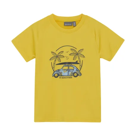 Chlapčenské tričko s krátkym rukávom COLOR KIDS Boys T-shirt W. Print - S S-3150-Daffodil