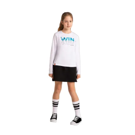 Dievčenské tričko s dlhým rukávom VOLCANO LONG L-WIN JUNIOR 100 WHITE