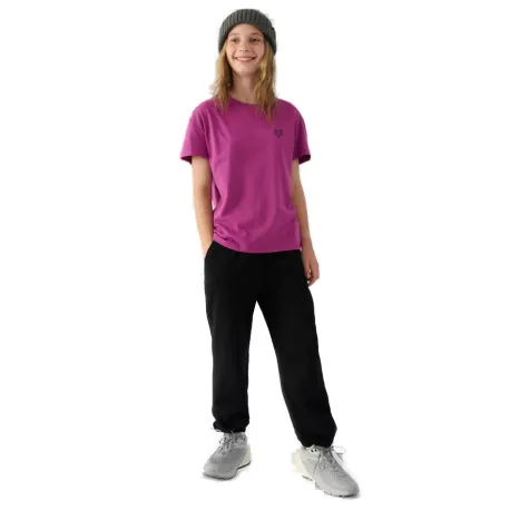 Dievčenské tepláky 4F JUNIOR TROUSERS-JWAW24TTROF754-20S-DEEP BLACK
