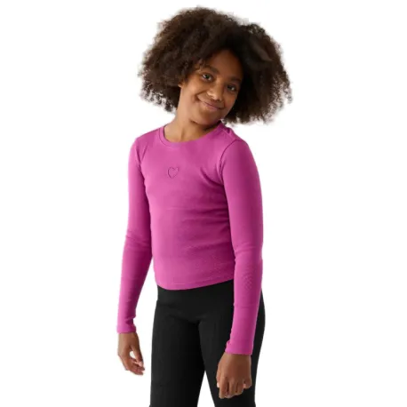 Dievčenské tričko s dlhým rukávom 4F JUNIOR LONGSLEEVE-JWAW24TLONF292-53S-DARK PINK