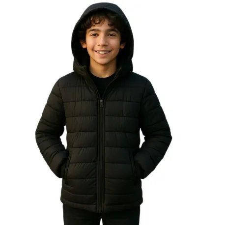 Chlapčenská bunda 4F JUNIOR DOWN JACKET-JWAW24TDJAM460-20S-DEEP BLACK