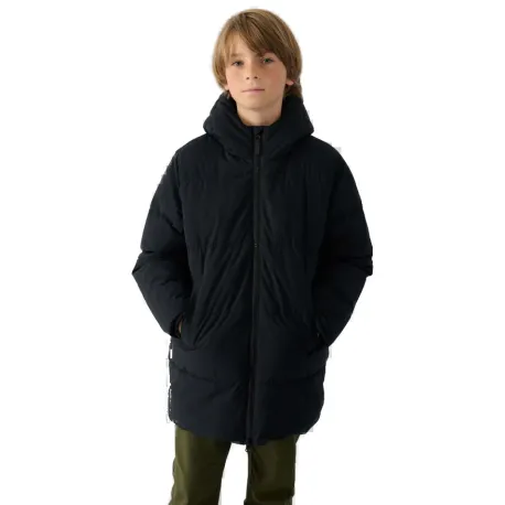 Chlapčenská bunda 4F JUNIOR DOWN JACKET-JWAW24TDJAM464-20S-DEEP BLACK