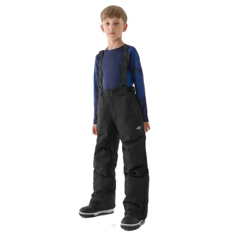 Chlapčenské lyžiarske nohavice 4F JUNIOR TROUSERS FNK-JWAW24TFTRM656-20S-DEEP BLACK