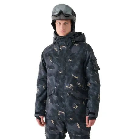 Pánska lyžiarska bunda 4F TECHNICAL JACKET-WAW24TTJAM509-90A-MULTICOLOUR ALLOVER