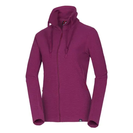 Dámska zateplená turistická mikina so zipsom NORTHFINDER TAMMY-510cherry
