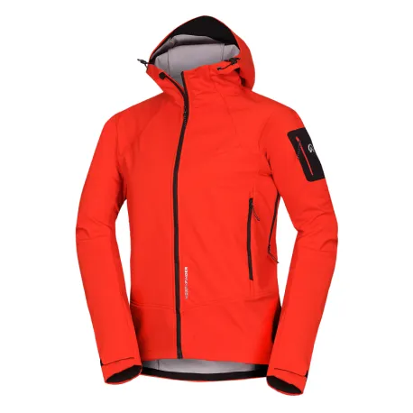 Pánska turistická softshellová bunda NORTHFINDER FABIO-363redorange