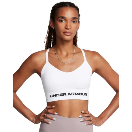 Dámska tréningová športová podprsenka UNDER ARMOUR Vanish Seamless Low Bra-WHT