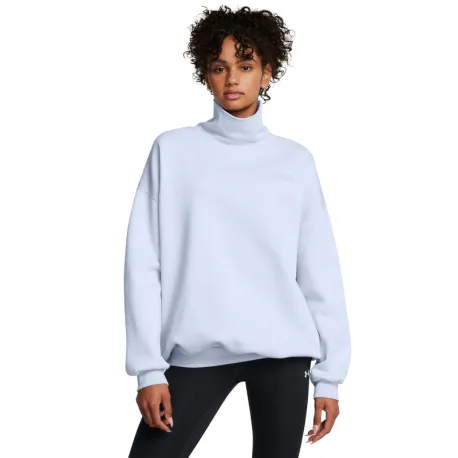 Dámska zateplená mikina UNDER ARMOUR UA Icon Fleece OS Mock Crew-BLU
