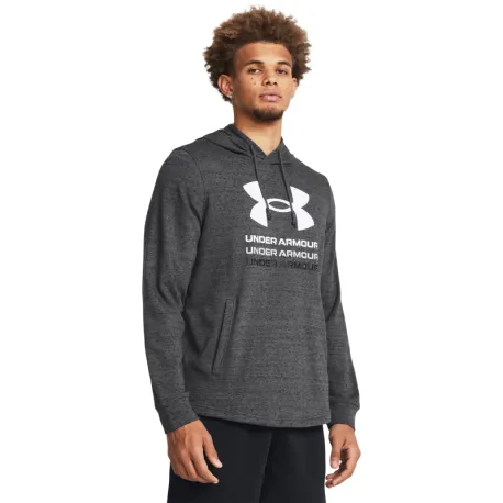 Pánska mikina s kapucňou UNDER ARMOUR UA Rival Terry Graphic Hood-GRY