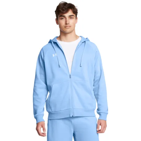 Pánska zateplená mikina so zipsom UNDER ARMOUR UA Rival Fleece FZ Hoodie-BLU