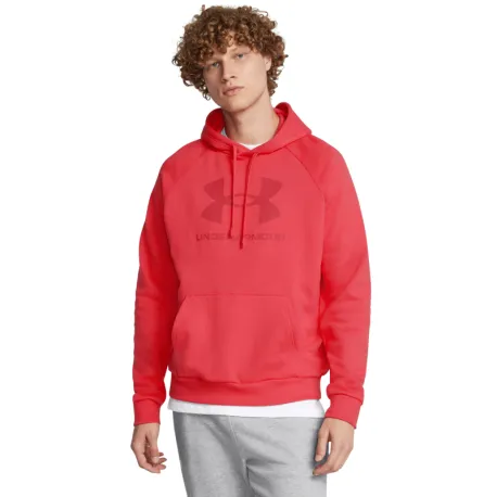 Pánska zateplená mikina s kapucňou UNDER ARMOUR UA Rival Fleece Logo HD-RED I