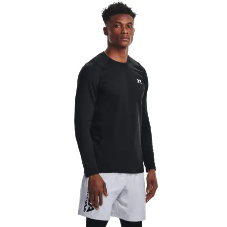 Pánske kompresné tričko s dlhým rukávom UNDER ARMOUR UA CG Armour Fitted Crew-BLK