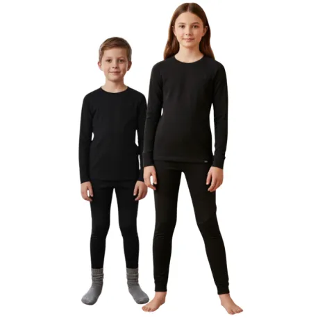 Detské termoprádlo vrchný a spodný diel COLOR KIDS Ski Underwear-140-Black