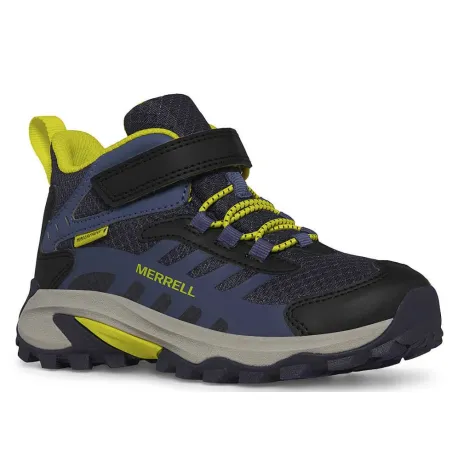 Chlapčenská členková turistická obuv MERRELL Moab Speed 2 Mid A C WTRPF K navy hiviz