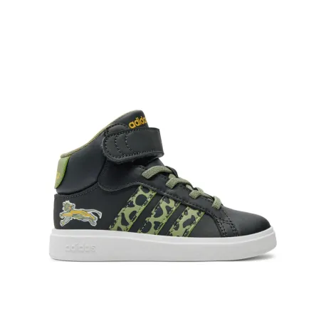 Chlapčenská rekreačná obuv ADIDAS Grand Court Mid Lion King K carbon green