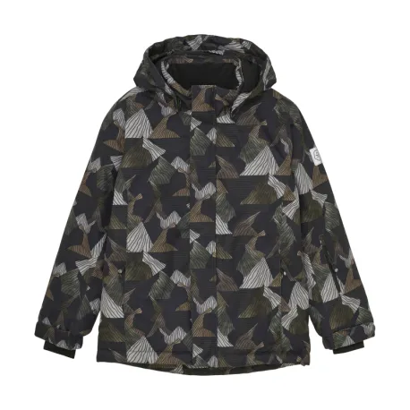 Chlapčenská lyžiarska bunda COLOR KIDS Ski Jacket - AOP -741707.9501-Grape Leaf