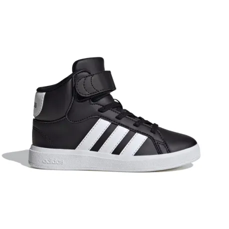 Juniorská rekreačná obuv ADIDAS Grand Court Mid Jr core black cloud white core black