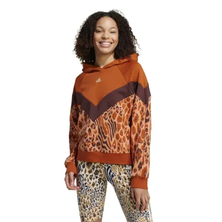 Dámska mikina s kapucňou ADIDAS FARM HOODIE-IV9739-Orange