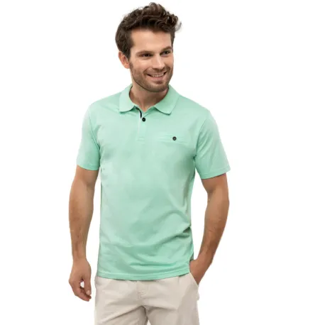Pánske polo tričko s krátkym rukávom VOLCANO MARON 303-MINT
