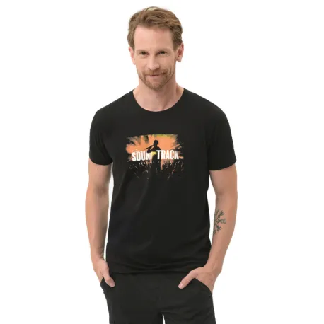 Pánske tričko s krátkym rukávom VOLCANO FESTIVAL-700-BLACK