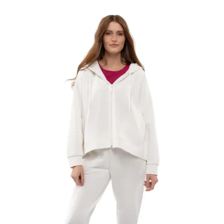 Dámska zateplená mikina so zipsom VOLCANO TIFFI-101-CREAM