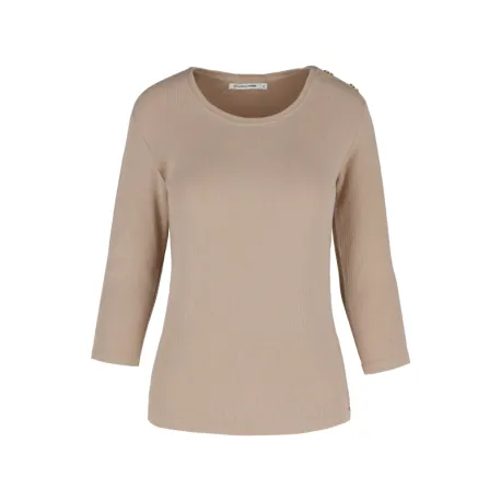 Dámske tričko s dlhým rukávom VOLCANO KATI-102-BEIGE