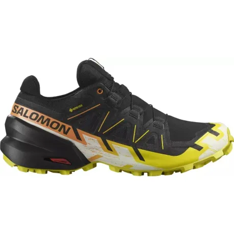 Pánska bežecká trailová obuv SALOMON Speedcross 6 GTX M black sulphur spring bird of paradise
