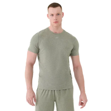 Pánske tréningové tričko s krátkym rukávom 4F TSHIRT FNK M1344-44M-OLIVE MELANGE