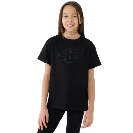 Dievčenské tričko s krátkym rukávom 4F JUNIOR TSHIRT F2333-20S-DEEP BLACK