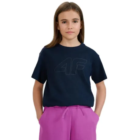 Dievčenské tričko s krátkym rukávom 4F JUNIOR TSHIRT F2333-31S-NAVY