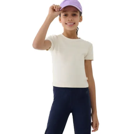Dievčenské tričko s krátkym rukávom 4F JUNIOR TSHIRT F1852-12S-CREME