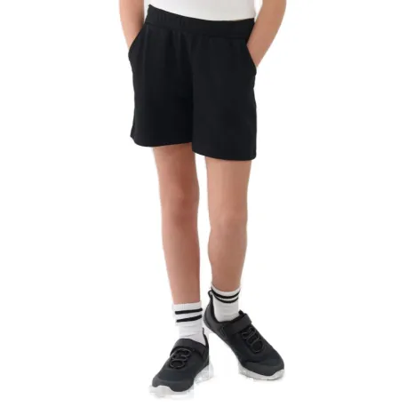 Dievčenské teplákové kraťasy 4F JUNIOR SHORTS CAS F470-20S-DEEP BLACK
