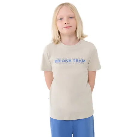 Chlapčenské tričko s krátkym rukávom 4F JUNIOR TSHIRT M2186-12S-CREME